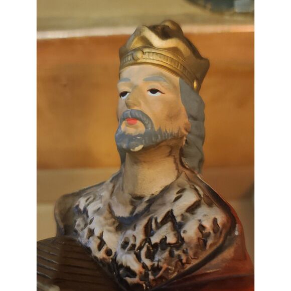 Vintage Sears Nativity Set Lighted Stable 13 Pieces Oh Holy Night Music Box - Picture 6 of 15